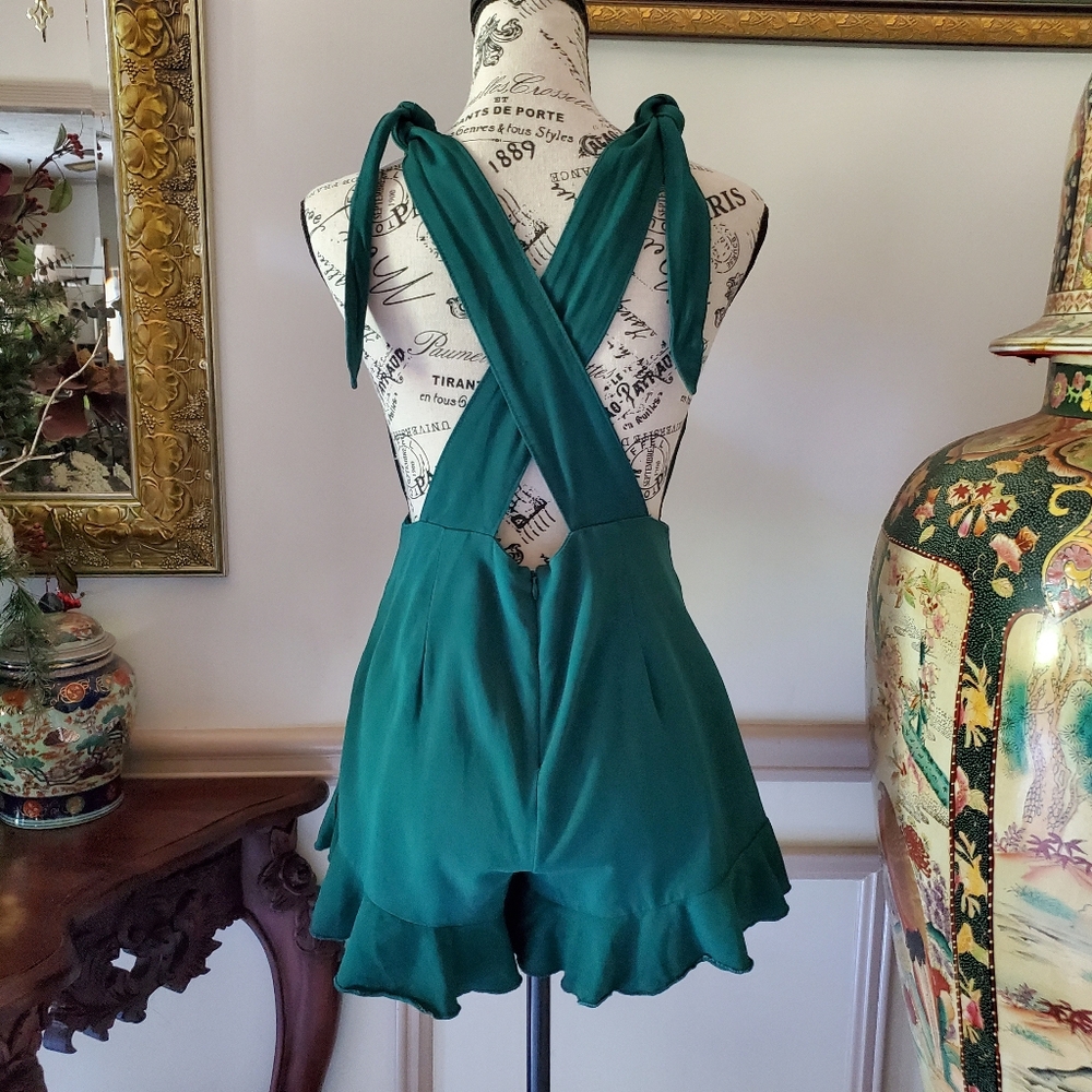 Dazey L.A. Artisan Boho Ruffle Hem Romper - Picture 5 of 13